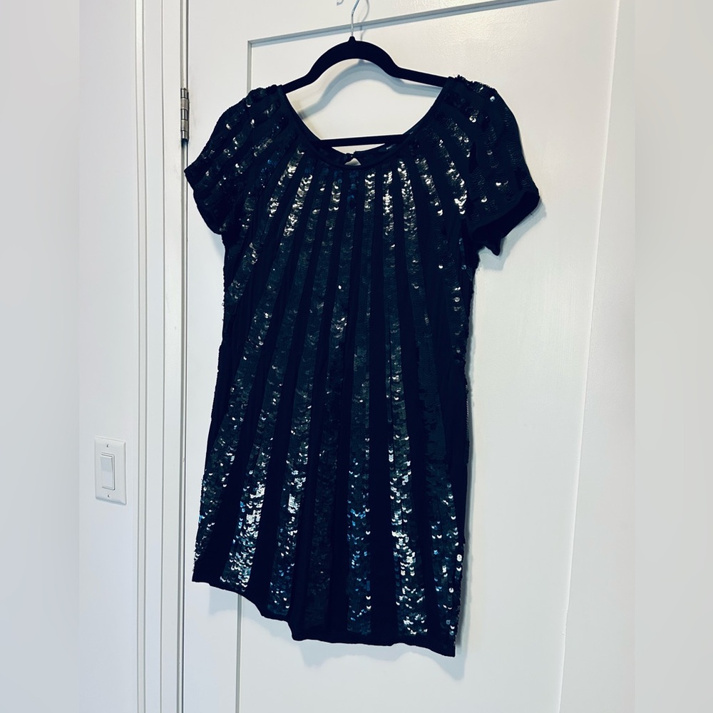 French Connection Black Sequin Dress